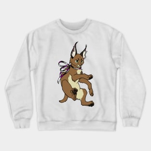 Asexual Pride Caracal (Ace Floppa) Crewneck Sweatshirt